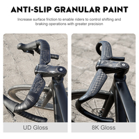 TOSEEK 8K UD Carbonfaser-Rennradlenker 31,8mm Interne Kabelführung Aero-Rennradlenker Ergonomisch 256g