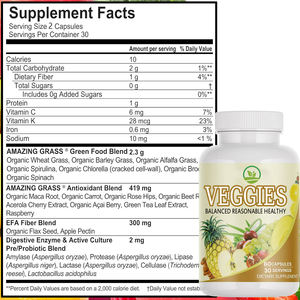 Fabricant d'équipement d'origine Mélange de capsules de fruits et légumes Complément alimentaire complet avec super aliment pour femmes hommes et enfants - Product Image 2