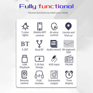 Autoradio ISO haute puissance T1789 1 DIN récepteur USB TF Aux Audio lecteur MP3 avec 7 couleurs éclairage écran tactile <span class=keywords><strong>Pioneer</strong></span> - Product Image 4