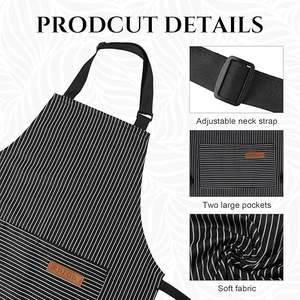 かわいい子供用ストライプクッキングエプロン2ポケット付き,お絵かきに適したお食事をする子供用エプロン - Product Image 4
