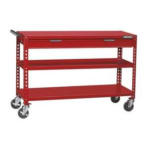 Carrito de Almacenamiento de Aluminio de 3 Niveles Fácil de Guardar con Estantes, Color Personalizado y Tratamiento de Superficie con Óxido - Product Image 2