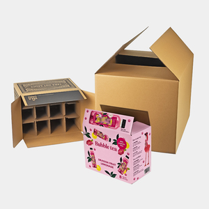 Tùy Chỉnh Lớn 6/9/12 Gói Chai Thủy Tinh Rượu Vang Đỏ Đóng Gói Hộp Các Tông Sóng Vận Chuyển Bao Bì Hộp Với Bộ Chia Chèn - Product Image 2