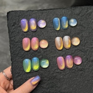 Glitter Cat Eye <b>Gel</b> <b>Nail</b> Polish Kit 6 Colors Colorful Holographic <b>Nail</b> Polish <b>Set</b> UV Cure <b>Gel</b> for DIY Manicure at Home - Product Image 1