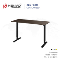 Bureau debout ergonomique Henvo, hauteur réglable et extensible |   Bureau de travail commercial contemporain en acier, montage facile
