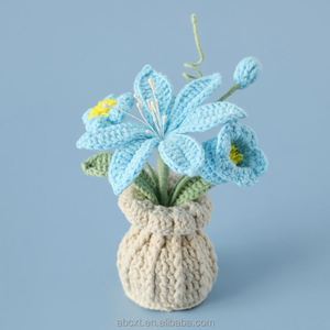 Maceta de Ganchillo Vintage para Flores, Maceta Tejida a Mano para Orquídeas, Maceta de Ganchillo para Plantas - Product Image 2