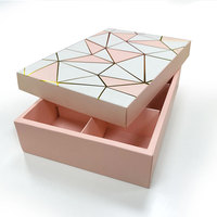 Emballage cadeau personnalisé en papier couché, style dossier, avec lamination mate, recyclable, de luxe, pour chocolat, avec séparateurs, pour chewing-gum