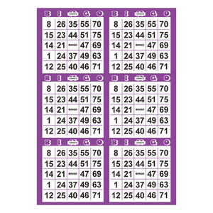 Cartes de Bingo Personnalisées avec Numéros Aléatoires – Impression Numérique, Couleurs Mixtes, Design Varié - Product Image 6