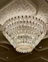 Lustre moderne lampe de salon atmosphère minimaliste lumière restaurant de luxe cristal nordique décoratif led plafonniers