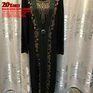 Abayas moderadas con pañuelo para la cabeza, adecuadas para mujeres lactantes, con cremallera frontal y bolsillos, ropa islámica transpirable. - Product Image 5