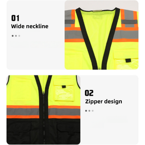 FUYI Yırtılabilir Yelek Güvenlik Yeleği Yansıtıcı Bantlı Güvenlik İnşaat Yansıtıcı Yeleği - Product Image 4