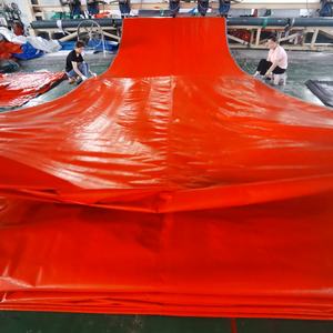 Couverture de camion de bâche de bâche de PE enduite orange bleue couverture extérieure imperméable de bâches de poly à vendre conception renforcée d'<span class=keywords><strong>oeillets</strong></span> - Product Image 2