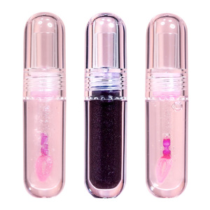 Venta al por mayor <span class=keywords><strong>niñas</strong></span> lindo brillante brillo cosmético OEM árnica sabor a fruta suave a granel claro brillo de labios Etiqueta Privada - Product Image 2