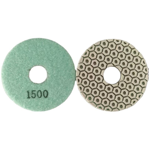 Tampon de <span class=keywords><strong>polissage</strong></span> de sol flexible JDK 4 pouces 7 étapes avec résine humide et sèche pour granit, quartz, marbre, pierre d'ingénierie, personnalisable OEM 100 MM - Product Image 2