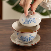 Nouvel ensemble de thé Kung Fu en céramique résistant à la chaleur, style chinois, 10 pièces, avec couvercle flottant, luxe léger, pour la préparation du thé à la maison et les affaires