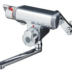 Grifo Termostático de Pared para Baño, Cromado Pulido, con Corte de Agua Cuantitativo (<span class=keywords><strong>Sin</strong></span> Ducha) TMF47ARRA - Product Image 1