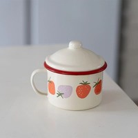 Tasses à café en céramique émaillée à double paroi, style américain, mignonnes et kawaii, avec logo personnalisé, écologiques, faites à la main, anti-fuite, sans BPA
