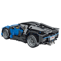Grand modèle Bugatti bleu Super Racing Car Building Block avec 1225 pièces
