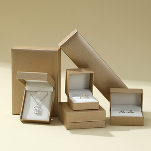 Boîte d'emballage de bijoux haut de gamme à angle droit, pour bague, bracelet, <span class=keywords><strong>collier</strong></span>, couple, avec couvercle rabattable - Product Image 4