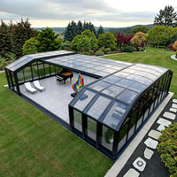 Solárium Portátil de Aluminio y Vidrio, Fácil de Montar, Diseño Modular para Terrenos con Césped