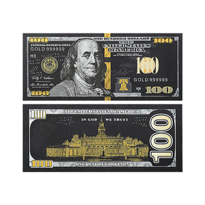5 <span class=keywords><strong>Billetes</strong></span> Conmemorativos <span class=keywords><strong>de</strong></span> <span class=keywords><strong>100</strong></span> Dólares Estadounidenses en Lámina <span class=keywords><strong>de</strong></span> Oro, 15.5x6.5cm, 4.5g - Product Image 3