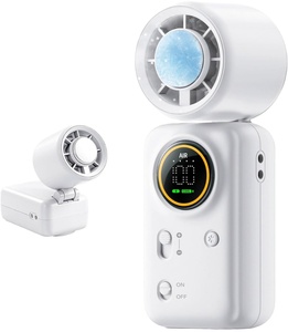 Mini Ventilador de Mano con Chip IA, 100 Velocidades, Pantalla LED, Viento de 10M/S, Batería de 4000mAh, Plegable y Ligero para Uso en Exteriores - Product Image 1