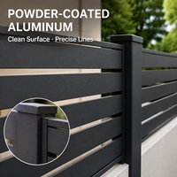 Panneaux de clôture en aluminium décoratifs, modernes, durables et résistants aux intempéries pour la cour, le patio et les limites résidentielles