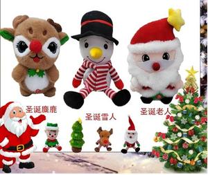 Fournitures de décoration de Noël personnalisées, animaux en peluche en coton super doux, y compris renne, Père Noël, bonhomme de neige - Product Image 1