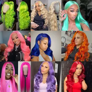 Trio Full Lace Wigs Water Wave 100% Brazilian Virgin Human Hair For Black Women