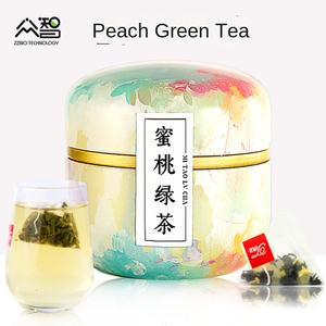 Fuente de fábrica al por mayor 350g melocotón té verde combinación de frutas pequeña bolsa triangular enlatada caja de hojas sueltas té perfumado de burbujas frías - Product Image 4