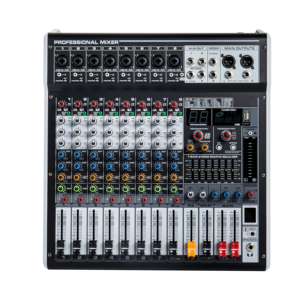 Mezcladora de Audio Profesional de 8/12/16 Canales, Mini Consola de DJ Metálica, Mezcladora con Ecualizador de 3 Bandas, Entrada USB MP3, Grabación por Computadora, Reproductor de Música - Product Image 2