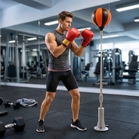 Support de ballon de frappe réglable en hauteur pour entraînement de boxe, entraîneur de vitesse et de réflexe, idéal pour la maison, la gym et la réduction du stress