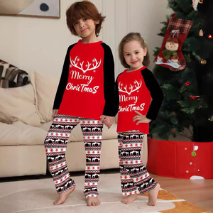 2025 Impresso Em Torno Do Pescoço Feitiço Xadrez Pai-Filho Vestuário Família de Natal Terno Noite Pijama Pijamas Casa Mulheres Conjunto - Product Image 3