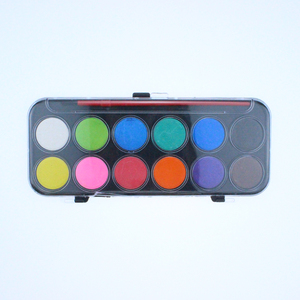 Juego de Pinturas de Acuarela Sólidas de 12 Colores en Oferta, Pasteles Redondos de 2.8 cm en <span class=keywords><strong>Caja</strong></span> de Plástico con Pincel para Lienzo - Product Image 4