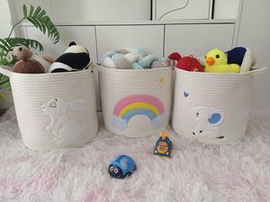 Piccoli cestini in cotone con tema Safari Design Organizer per <span class=keywords><strong>camera</strong></span> dei bambini, portaoggetti per cani gatto (<span class=keywords><strong>piccolo</strong></span> elefante) - Product Image 4