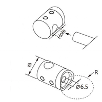 Support de barre transversale pour main courante, raccords en acier inoxydable, prix usine, connecteur de tube rond et carré finition satinée