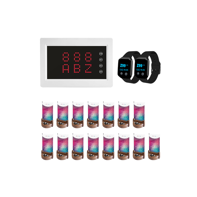 BYHUBYENG Cafe Restaurant Menu Queue Management Waiter Ordering Paging System Vibrators IPX56 Waterproof 433MHz Wireless Calling