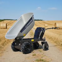 KS450E Dumper Elettrico Autocaricante 4x4 da 450kg, Mini Carriola per Cantieri, Caricatore da Costruzione