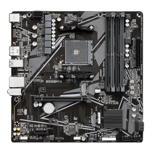 B550M K B550 Ultra Durable Motherboard With Digital VRM Solution PCIe 4.0 X16 Slot, Dual PCIe 4.0 M.2 Connectors Motherboard