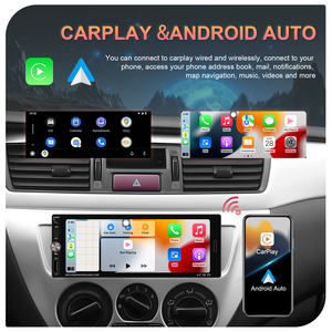Podofo 6.9インチ 1DINカーステレオ ワイヤレスCarPlay＆<span class=keywords><strong>Android</strong></span> Auto対応 BT FM USB TYPE-C急速充電 カーMP5プレーヤー オートラジオ ODM OEM - Product Image 4