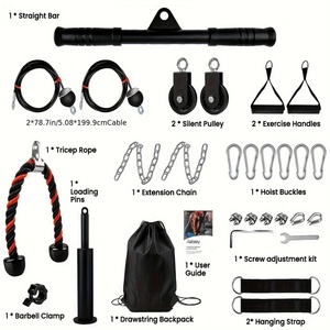 Ensemble de système de <span class=keywords><strong>poulie</strong></span> de <span class=keywords><strong>corde</strong></span> de vente chaude ensemble de système de <span class=keywords><strong>poulie</strong></span> de <span class=keywords><strong>corde</strong></span> d'attachement de pulldown de gymnastique à domicile - Product Image 2