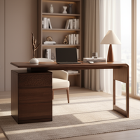 Table d'ordinateur portable moderne en bois massif avec rangement pour la maison, le bureau et l'étude