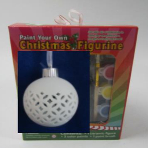 Popular Christmas Santa Claus Snowman Hanging Ornaments <strong>Bauble</strong> Four Diy Paint <strong>Ceramic</strong> Pendant Ball Tree Decorate Set - Product Image 5