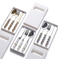 Coffret Cadeau Couteau Fourchette Cuillère en Céramique Minimaliste Moderne Luxe Léger Wowo |   Ensemble de vaisselle en acier inoxydable hautement esthétique