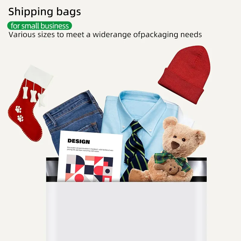 Fabbrica stampa personalizzata logo Eco corriere imballaggio borse per la spedizione di spedizione bianco borse per la spedizione Premium borsa per corriere con manico