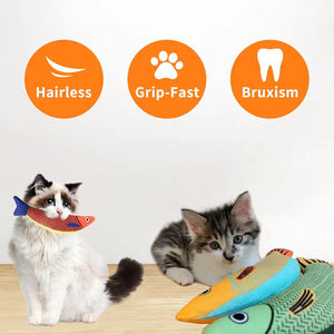 Juguetes para Mascotas, Peces de Juguete Suaves y Duraderos, Juguetes Interactivos para Gatos con Forma de Pez, Juguete Interactivo con Catnip para Masticar y Moverse - Product Image 5