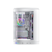 KNIPOWER Custom White ATX MATX Computer Case Towers RGB Gamer PC Cabinet Chassis Desktop Casings Gaming PC Case With Fan