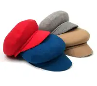 ठोस रंग रेट्रो यूनिसेक्स 100% ऊन newsboy टोपी टोपी टोपी Cabbie का छज्जा टोपी टोपी महिलाओं के लिए
