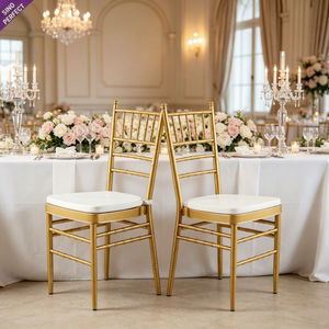 China Wholesale Furniture Gold White Metal Tiffanie Chavari <b>Chairs</b> <b>Dining</b> Outdoor Party Restaurant Wedding <b>Chairs</b> - Product Image 1