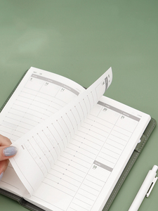 LABON Mini Plan copertina in pelle Pocket Book Records cancelleria Notebook Logo personalizzabile con portapenne - Product Image 4