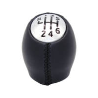 Poignée de levier de vitesse universelle 6 vitesses pour voiture, en cuir noir, pour Renault Laguna Megane